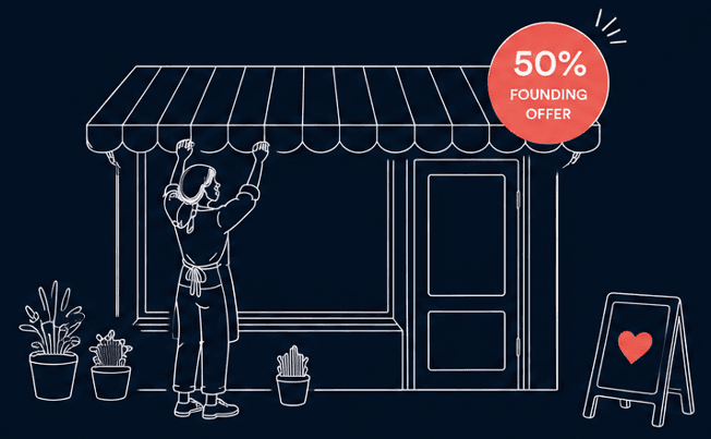 Illustrated small business shopfront
